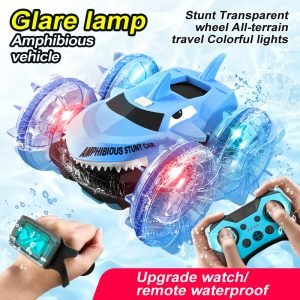 Shark Amphibious Stunt Waterproof Light Remote Control Car