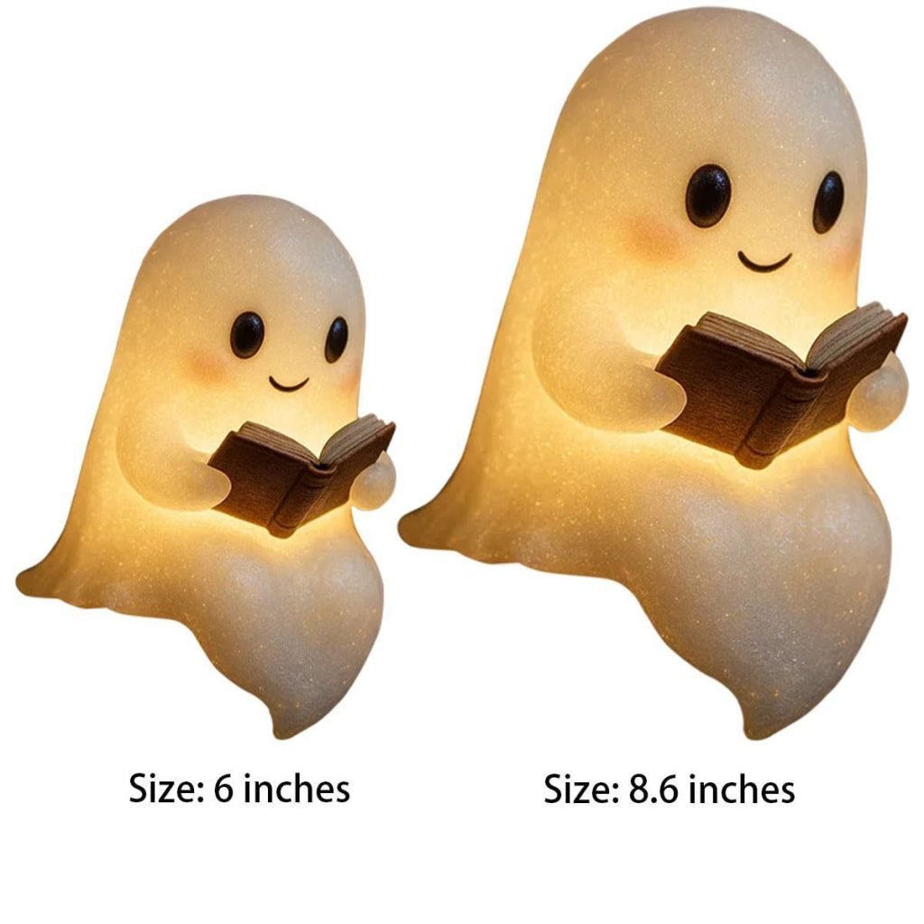 Cute LED Ghost Night Light Children’s Nightlight Gift Bedside Sleep Lamp Halloween Decorations Lovely Ghost Lamp Warm Light