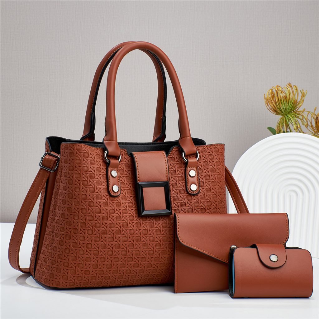 Three-piece Textured Large Capacity Women’s One Shoulder Crossbody Bag