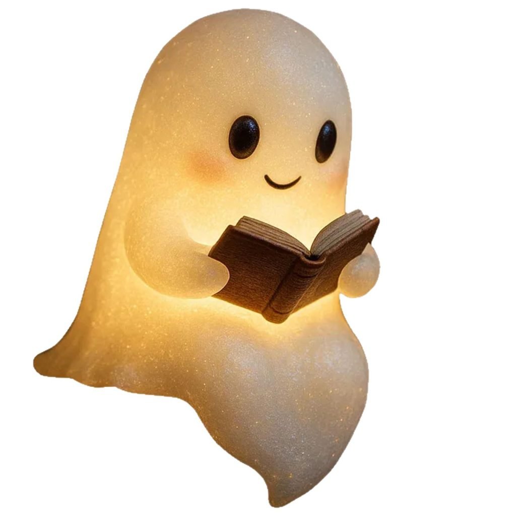 Cute LED Ghost Night Light Children’s Nightlight Gift Bedside Sleep Lamp Halloween Decorations Lovely Ghost Lamp Warm Light
