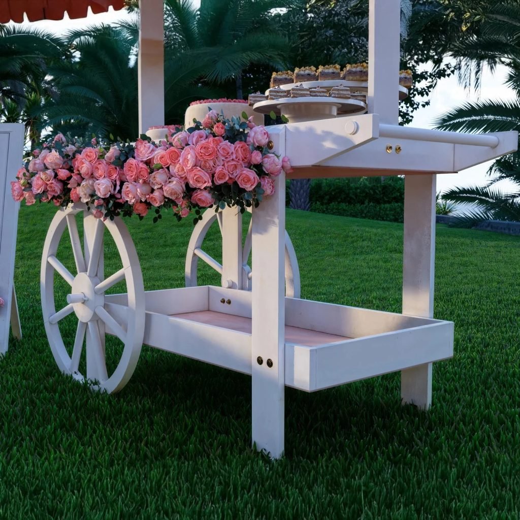 Carro de eventos plegable DIY |   Soporte para limonada y carrito de bebidas Plan impreso para carpintería |   Apto para principiantes |   Decoración de fiesta y boda