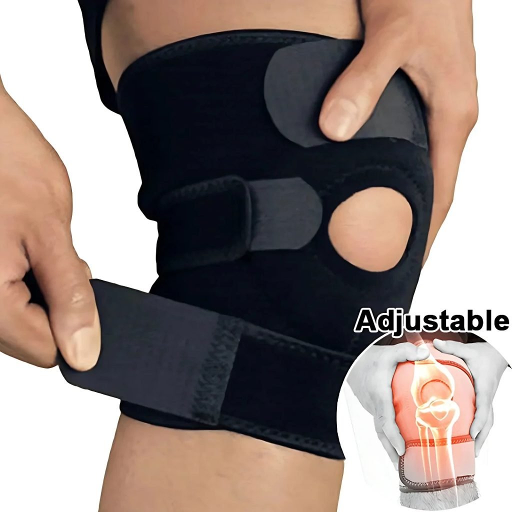 Rodillera ortopédica para aliviar el dolor articular, Protector de rótula, rodillera deportiva ajustable, Protector de ligamento de menisco, 1 unidad