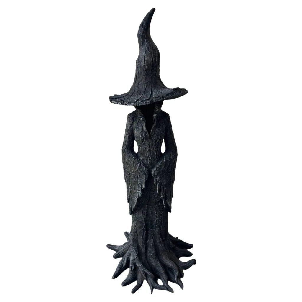 Estatua de bruja de 30CM, 2025 exclusiva, nuevo mago Retro, decoración del hogar, adorno de resina fantasma, suministros de decoración de Halloween