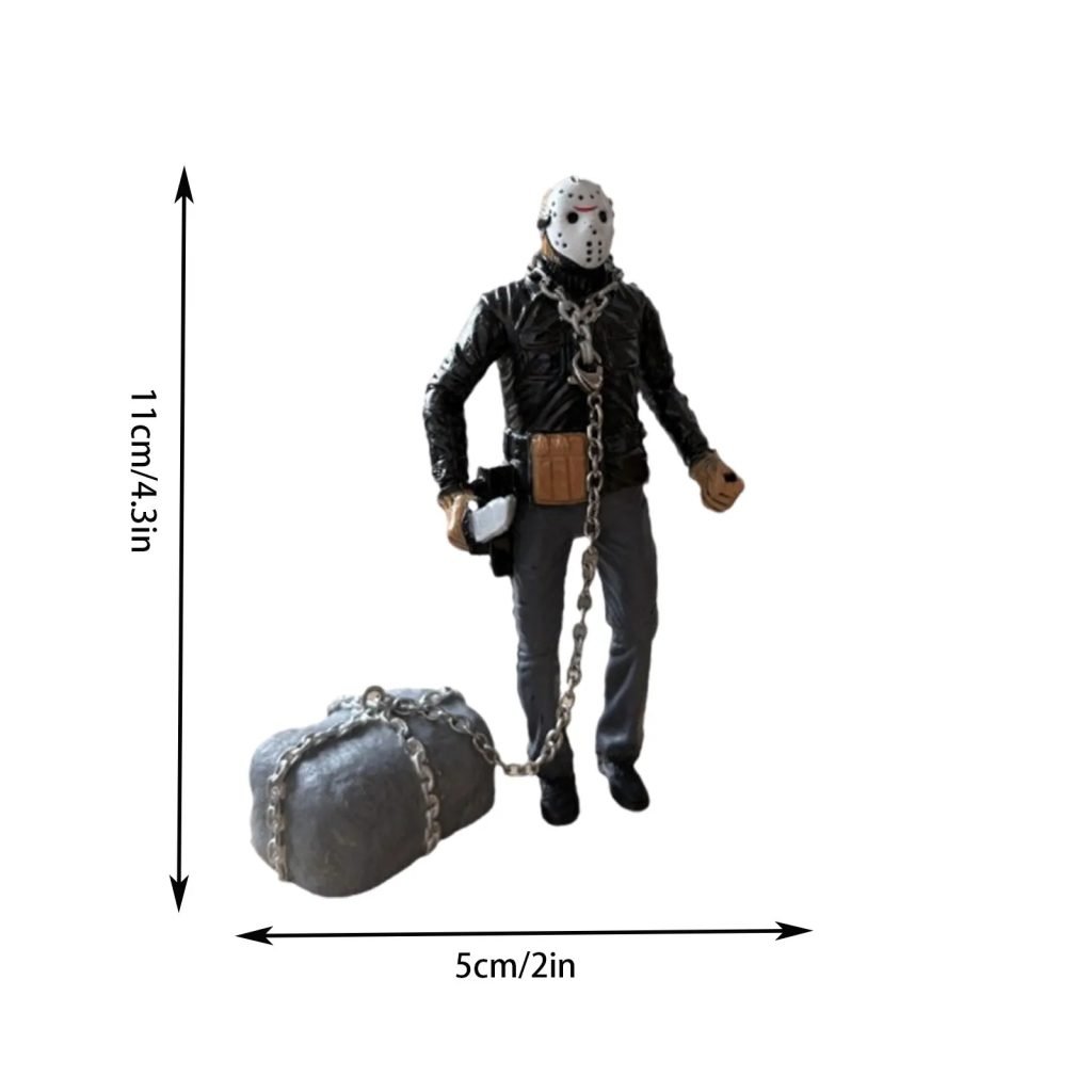 Jason Voorhees Themen personaje modelo resina dibujos animados Mini hogar decoración de escritorio regalo para fanáticos y niños