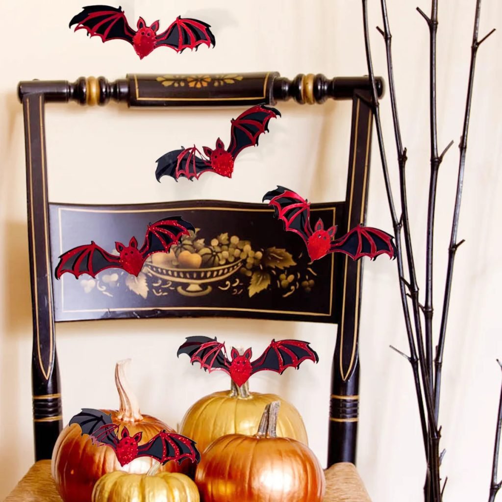 Pegatina de pared de murciélago aterrador para Halloween, decoración de casa de terror, pegatina de ventana de murciélago 3d, pegatina de murciélago ahuecada espeluznante para Halloween