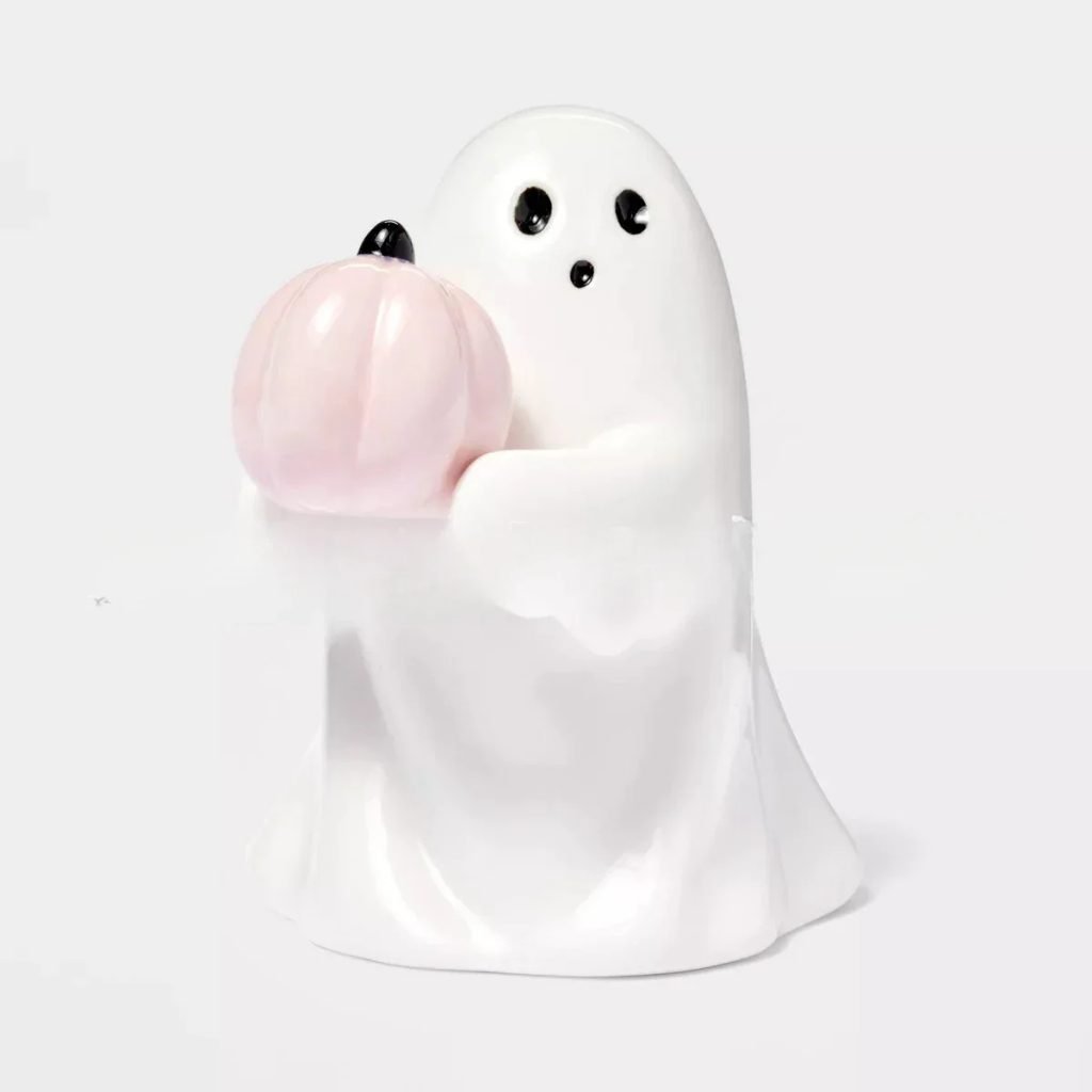 Estatua de resina para decoración de Halloween, figura de perro fantasma para caminar, modelo de escritorio, decoración del hogar, 15CM