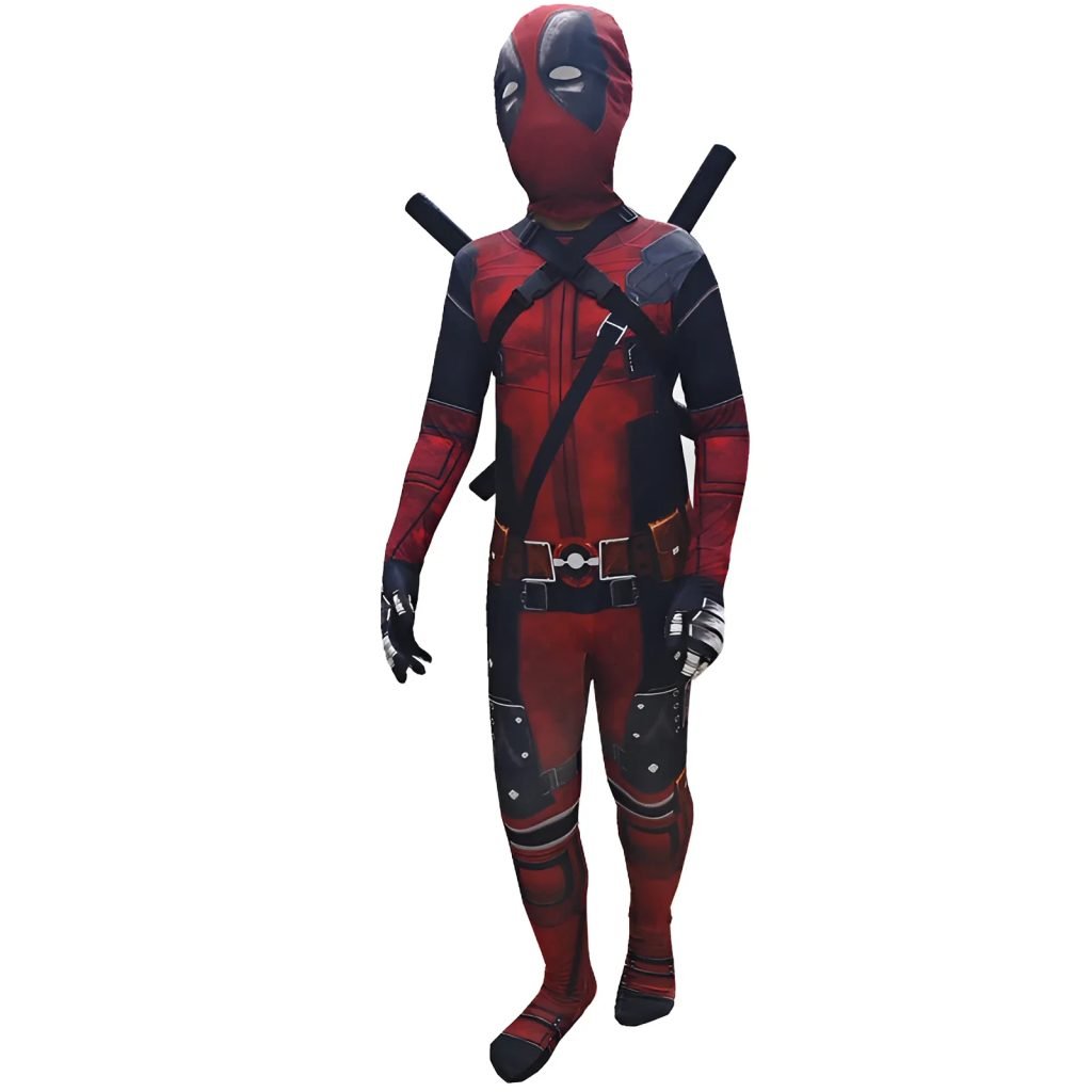 Disfraz de Deadpool para niños, traje con máscara de Cosplay para hombres y niños, mono para niños, traje de superhéroe Deadpool, disfraz de Halloween para niños