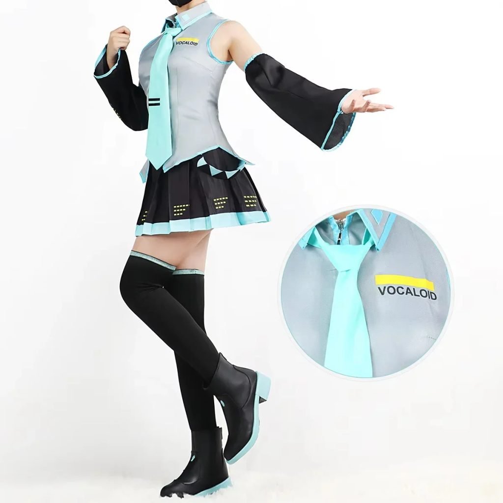 Figuras de Anime, ropa de actuación, disfraz de Miku, falda JK, peluca, accesorios para Halloween, carnaval, fiesta, Comic Con