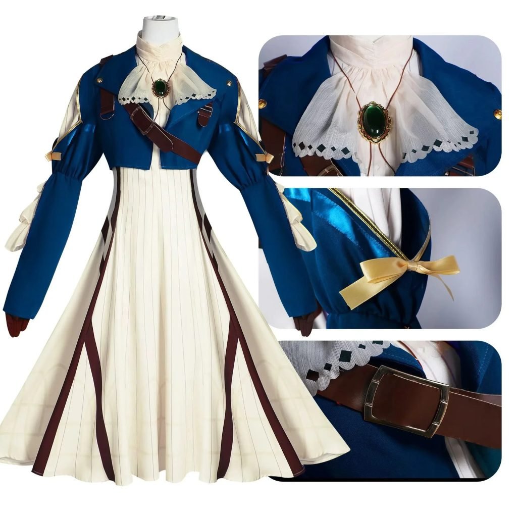 Disfraz de Anime Violet Evergarden, peluca, disfraz de escenario actuación, uniforme para mujer, fiesta de Carnaval de Halloween, Comic Con