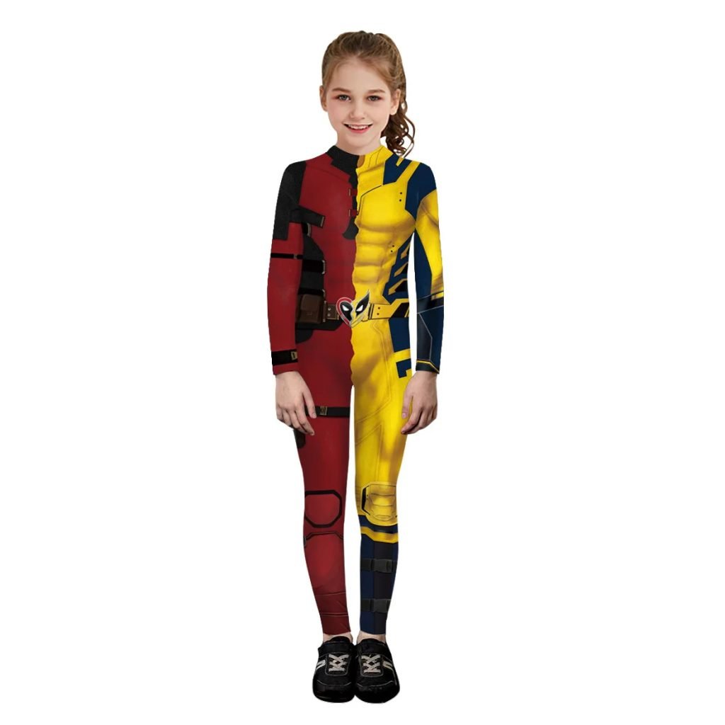 Marvel adultos niños Deadpool Wolverine Cosplay disfraz Wilson James Howlett superhéroe Catsuit Halloween carnaval fiesta monos