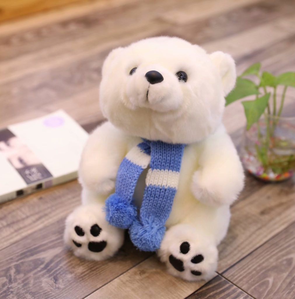Cute Scarf Polar Bear Doll Plush Toy Ragdoll Cute Children’s Gift