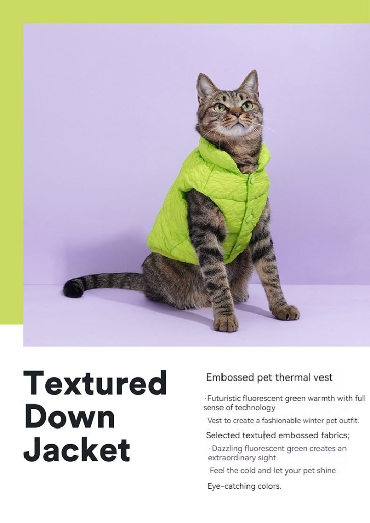 Pet Cat And Dog Universal Clothes Vest Winter Warm Cat New Winter Clothes Anti-lint