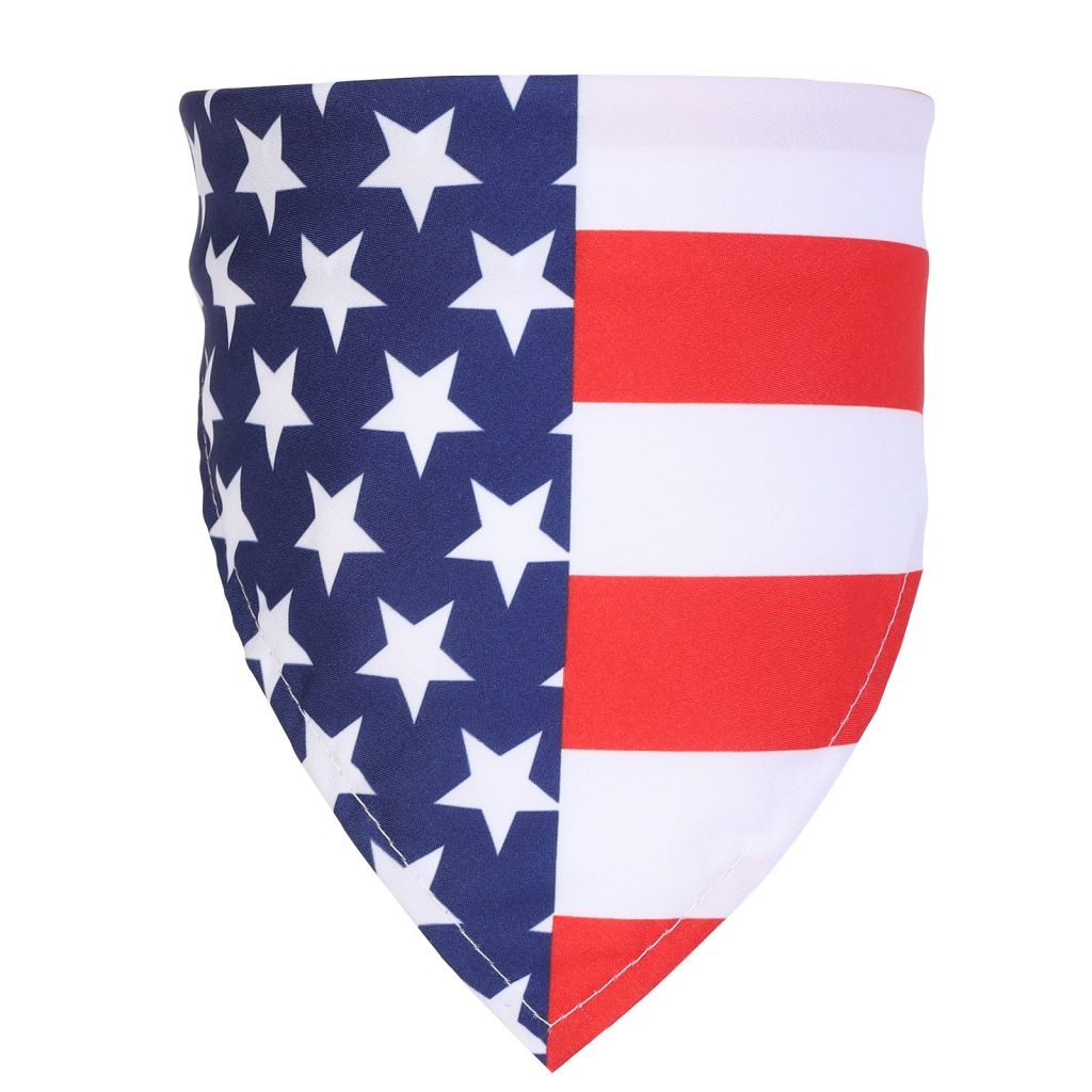 American Flag Pet Slobber Single Layer Printing