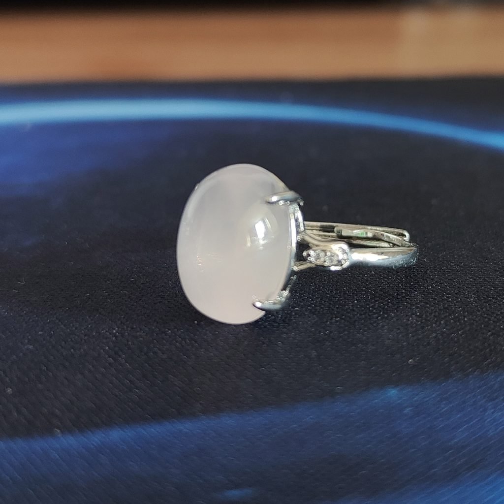 Natural Crystal Adjustable Opening Ross Quartz Ring