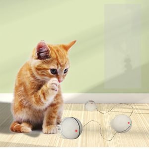 Electric Smart LED Laser USB Rolling Flashing Cat Ball Toy