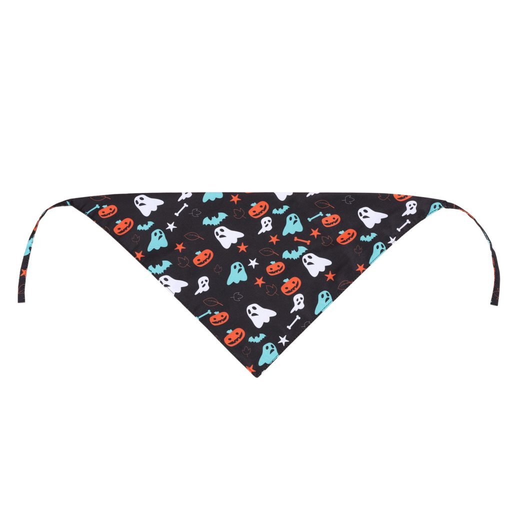 Halloween Pet Triangle Scarf Ghost Festival Lace Double Layer Can Be Customized