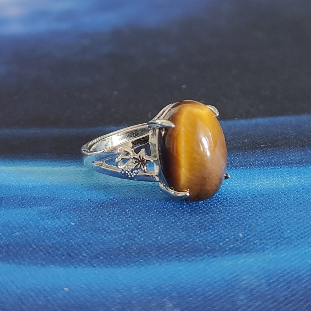 Natural Crystal Adjustable Opening Ross Quartz Ring