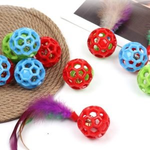 Hollow Ball Dog Cat Toy TPR Plastic Rubber Bite-resistant Two-color