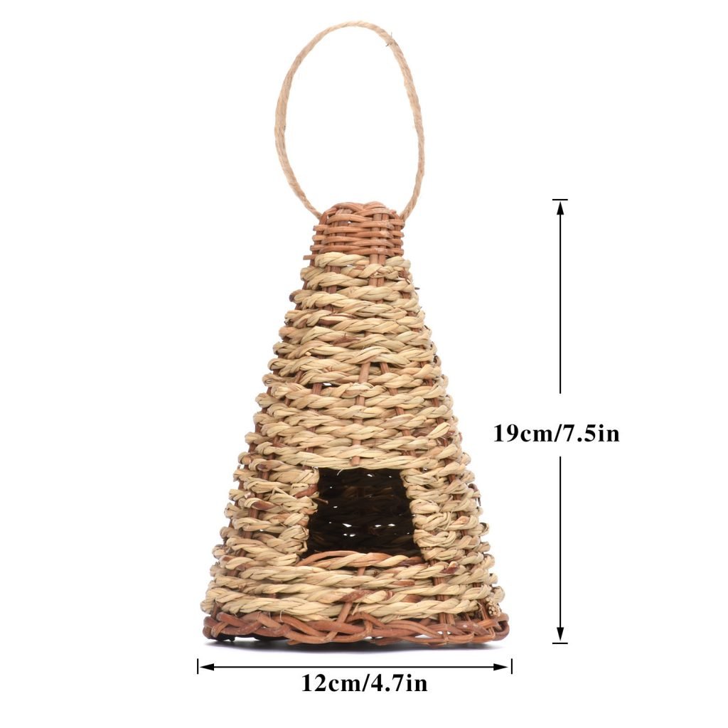 Creative Flat Bottomed Grass Woven Bird’s Nest Horticultural Decoration