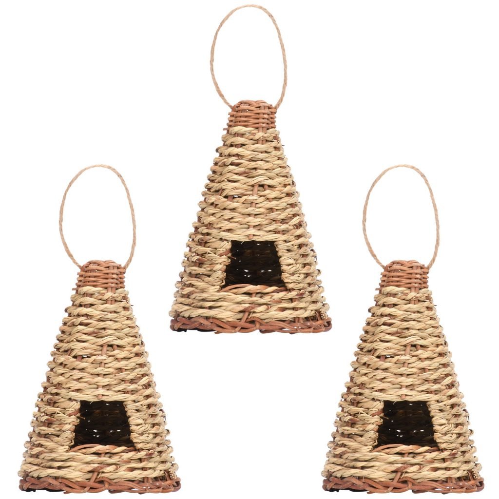 Creative Flat Bottomed Grass Woven Bird’s Nest Horticultural Decoration