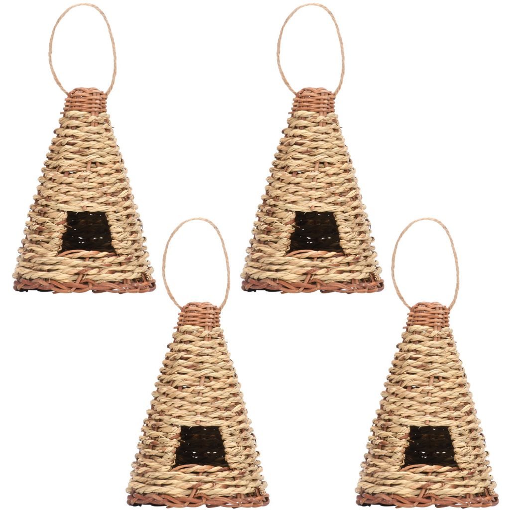 Creative Flat Bottomed Grass Woven Bird’s Nest Horticultural Decoration