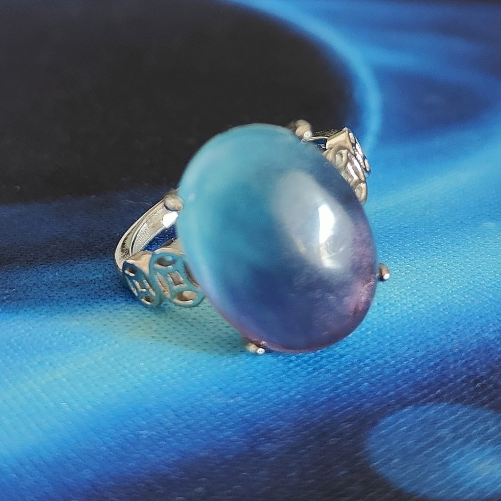 Natural Crystal Adjustable Opening Ross Quartz Ring