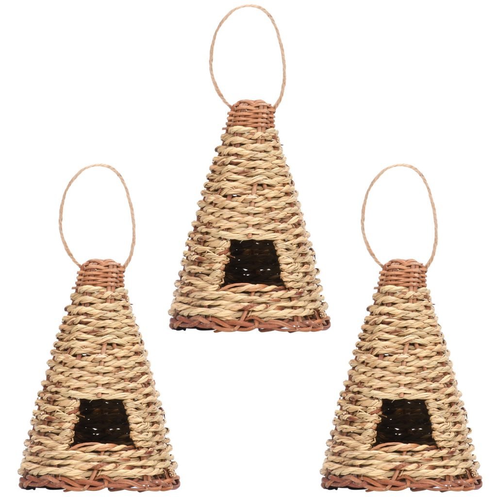 Creative Flat Bottomed Grass Woven Bird’s Nest Horticultural Decoration