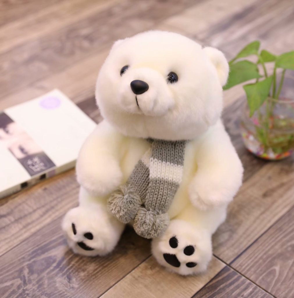 Cute Scarf Polar Bear Doll Plush Toy Ragdoll Cute Children’s Gift
