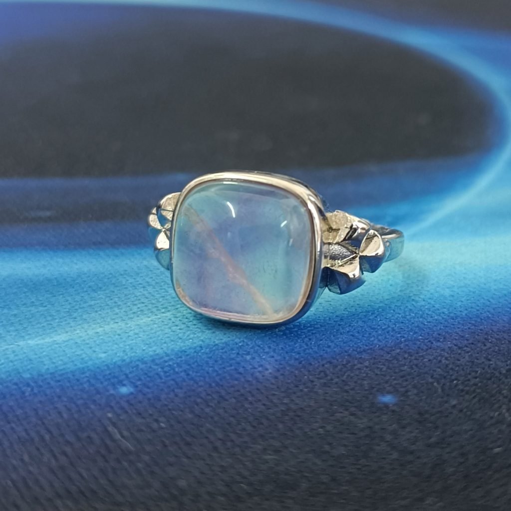 Natural Crystal Adjustable Opening Ross Quartz Ring