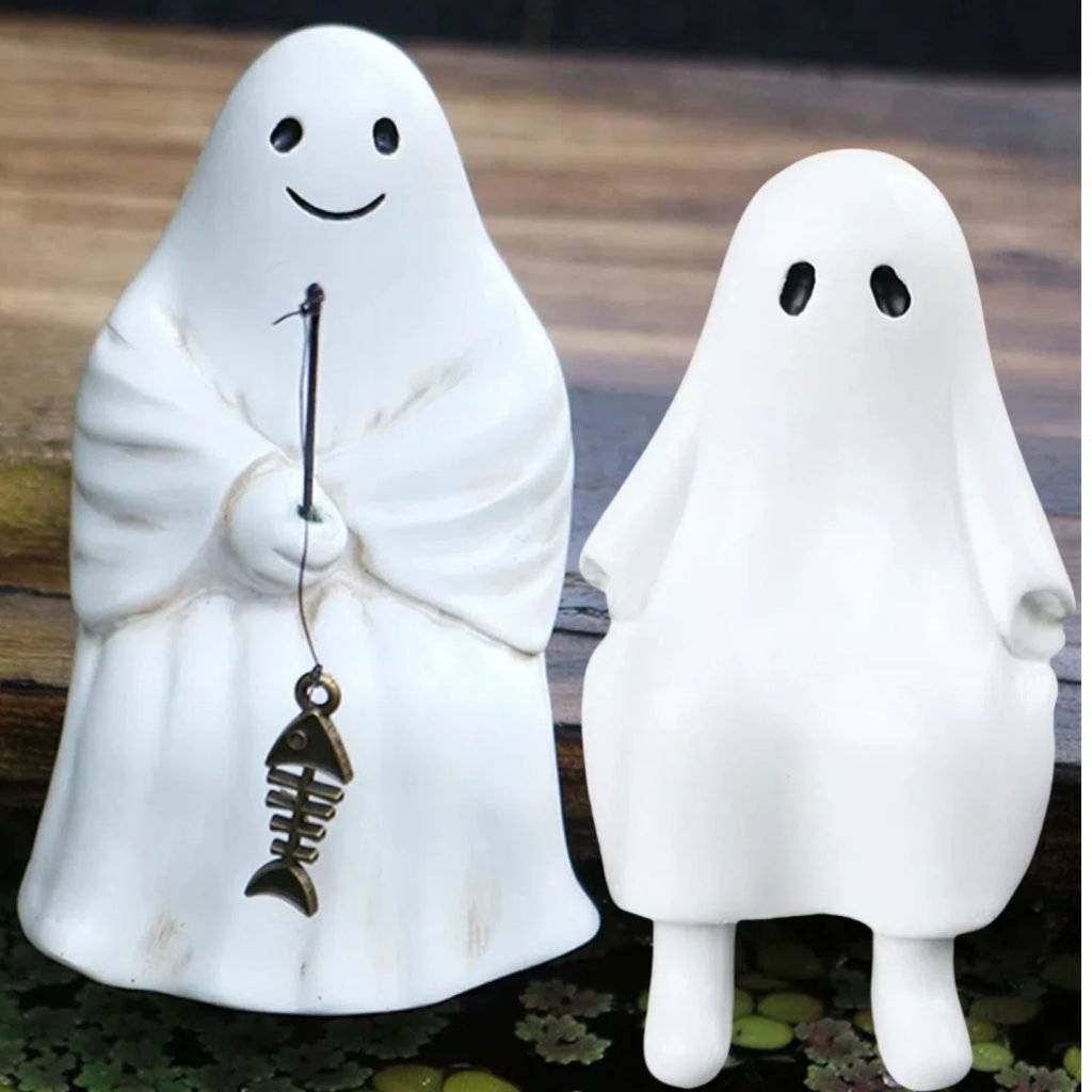 Ghost Garden Statue Halloween Ghost Figurine Spooky Ghost Statue Ghost Figurines Halloween Decoration Home Table Ornaments