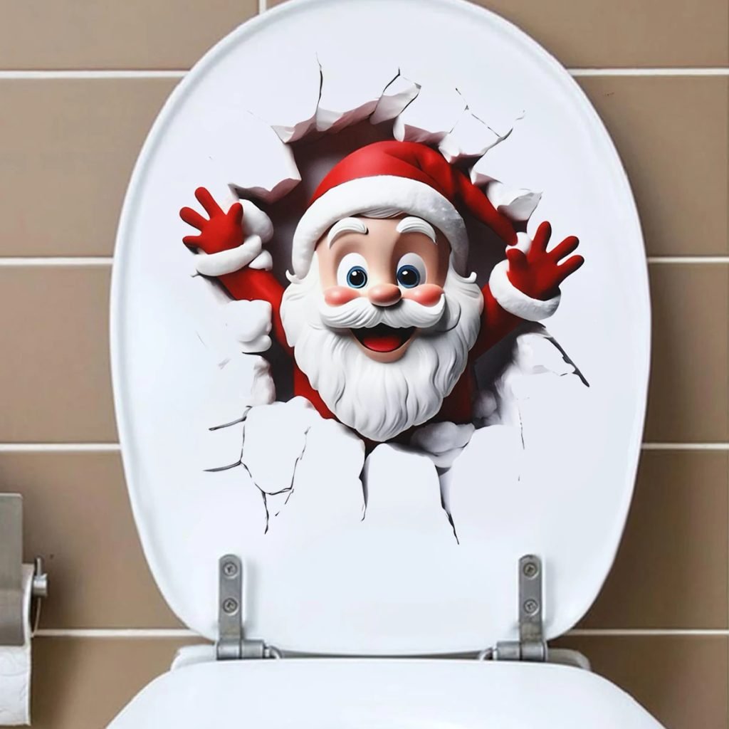 Christmas Snowman Toilet Sticker Merry Christmas Party Decoration 2025 Xmas Bathroom Decor Navidad Natal New Year Gift 2026