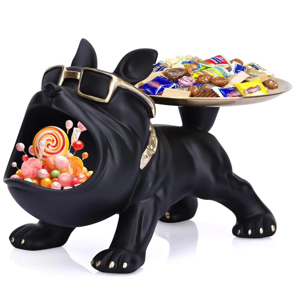 French Bulldog Key Holder Tray – Resin Entryway Decor, Key & Jewelry Organizer, Candy Dish, Gift for Dog Lovers