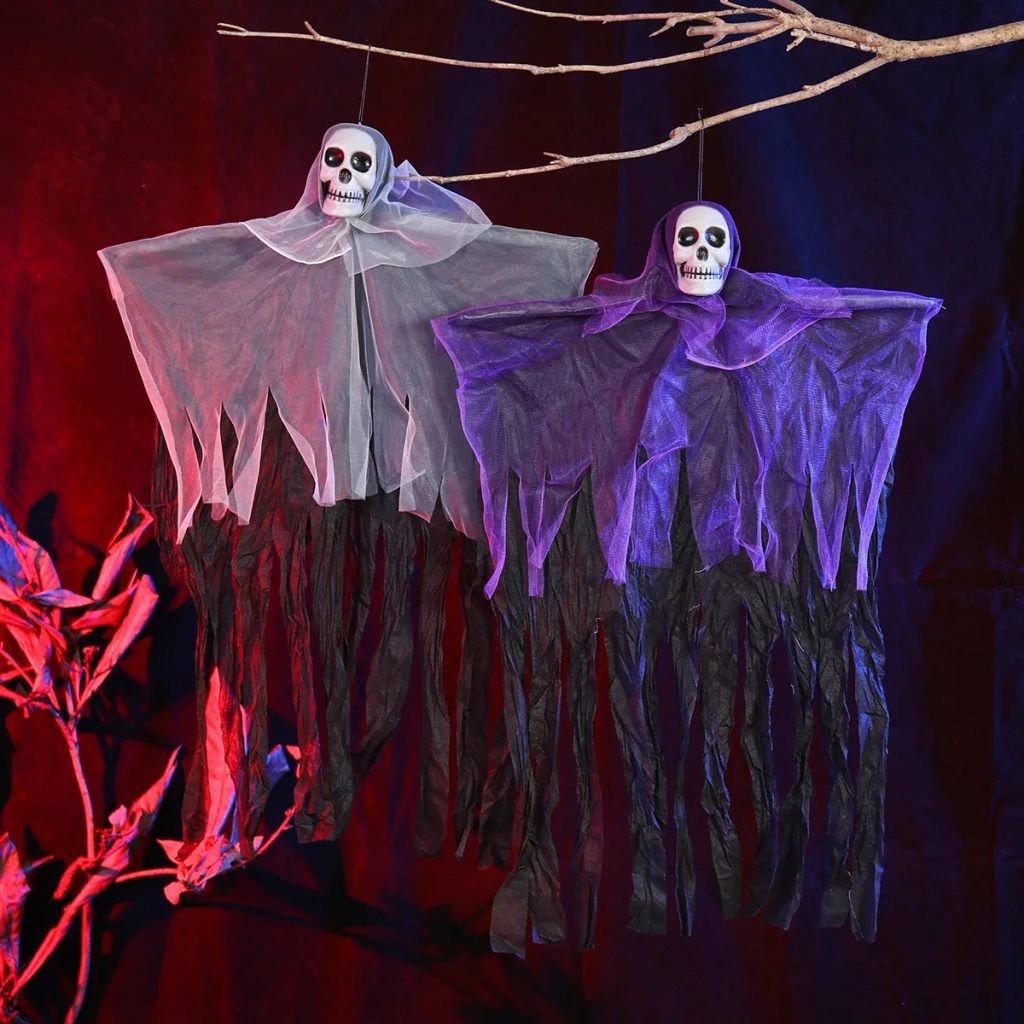 Hanging Halloween Skeleton Ghosts Decorations Halloweens Skeleton Flying Ghost Haunted Haunted House Prop Party Decor