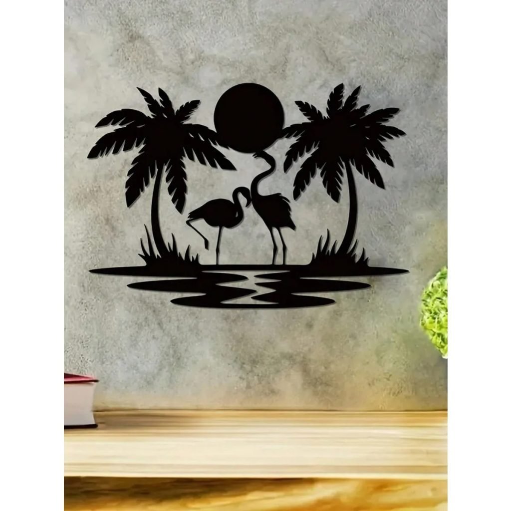 Swan Couple Wall Decoration Wall Sculpture | Gorgeous Ornament for Living Room/Door/Bedroom | Halloween & Christmas Gift