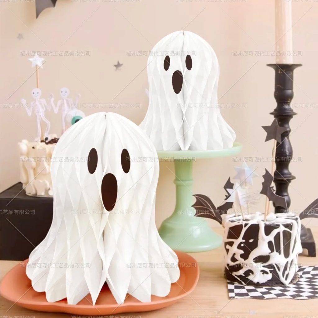 Halloween Spooky Honeycomb Ornament Boo Ghost Festival Party Hangings Trick Or Treat Happy Halloween Day 2025 Home Decor