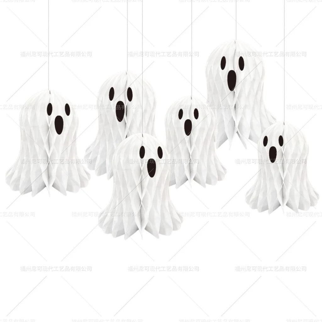 Halloween Spooky Honeycomb Ornament Boo Ghost Festival Party Hangings Trick Or Treat Happy Halloween Day 2025 Home Decor