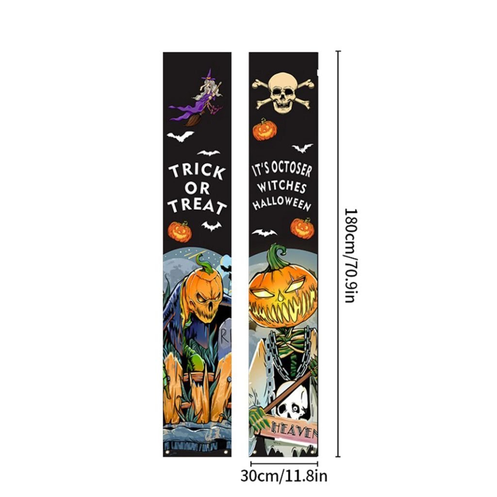 Day of The Dead Decoration Halloween Decoration Outdoor Door Hanging Flags Mexican Party Scary Accessorie Home Decor