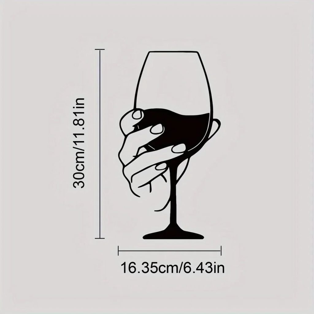 Elegant Wine Glass Metal Wall Art – Chic Modern Decor. Indoor & Outdoor. Perfect for Wine Lovers and Stylish Spaces!