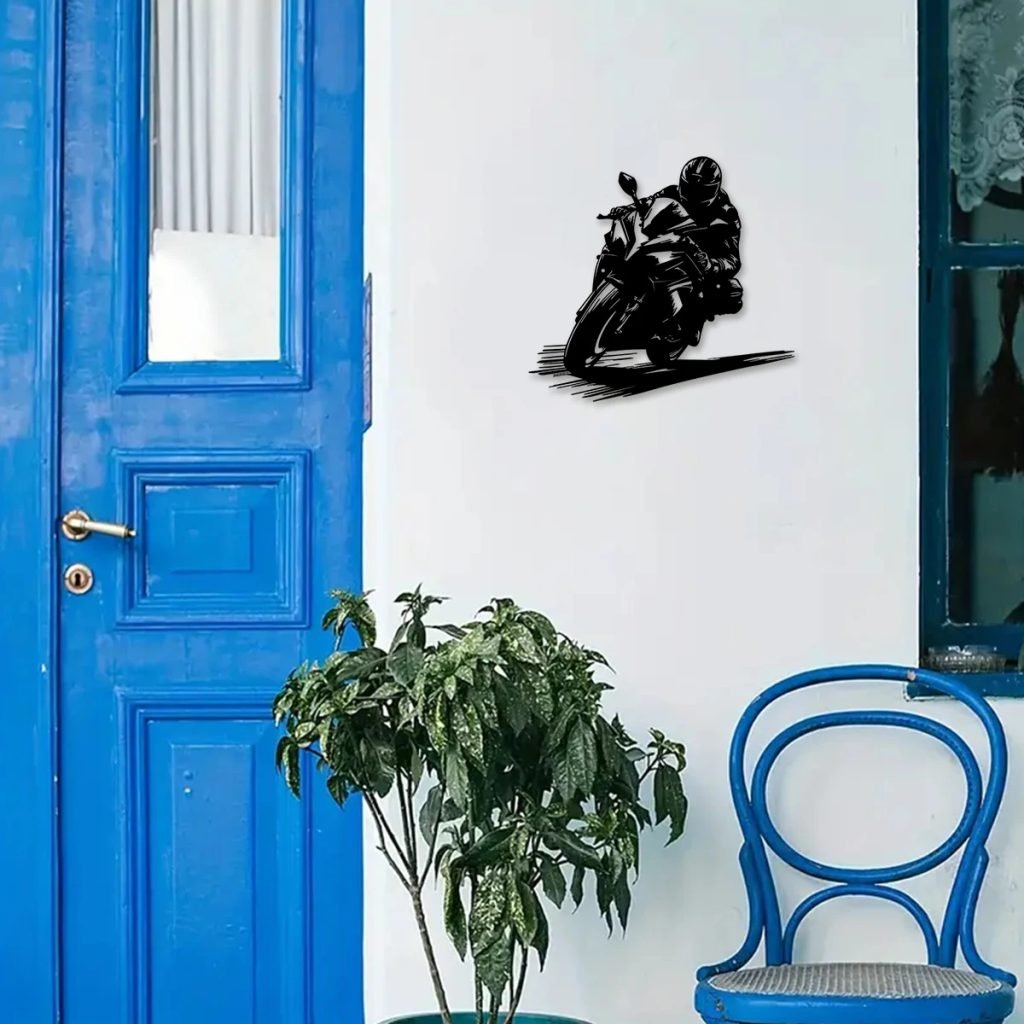 1PC Metal Motorcycle Silhouette Wall Decor for Home Decor Wall Art Sculpture Motorbike Enthusiast Gift