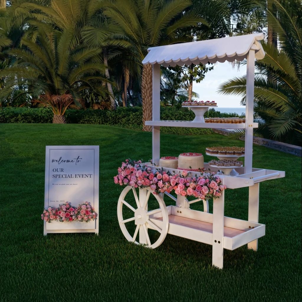 DIY Collapsible Event Cart | Lemonade Stand & Drink Cart Woodworking Printed Plan | Beginner-Friendly | Party & Wedding Decor