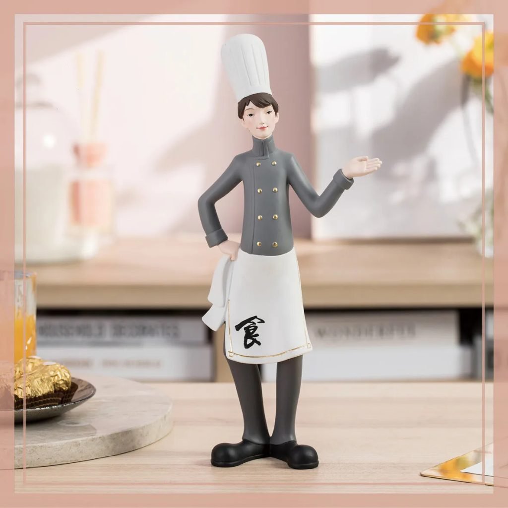 Chinese Creative Chef Red Wine Rack, Cup Holder, Sculpture, Wine Cabinet, Bar Accessories, Home Decor Figurine, Creative Gifts