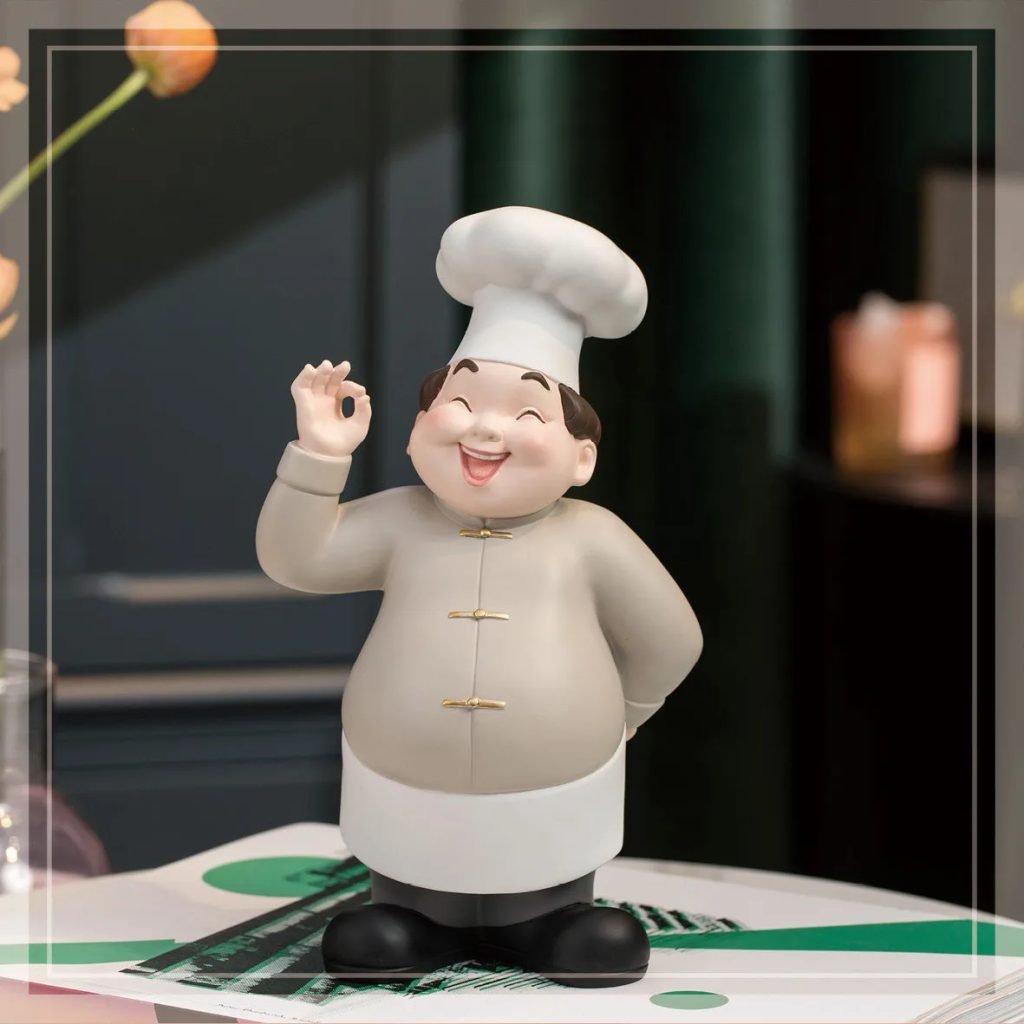 Chinese Creative Chef Red Wine Rack, Cup Holder, Sculpture, Wine Cabinet, Bar Accessories, Home Decor Figurine, Creative Gifts