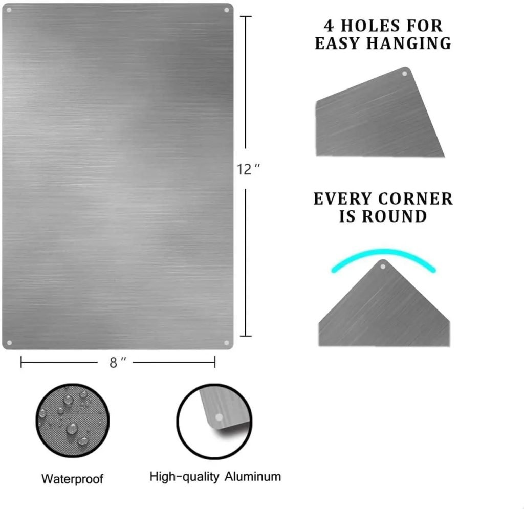 24/7 Video Surveillance Warning Sign –  Durable Iron Metal with Security Camera Icon, Outdoor Wall Decor for Home, Bedroom,