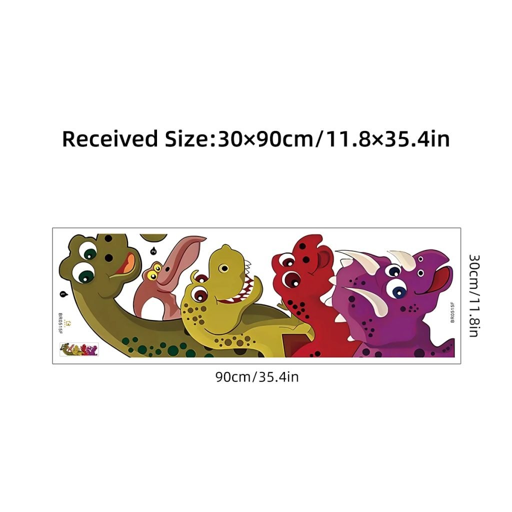 1pcs Self-adhesive PVC  Wall Stickers for Door Kids Room Decor Fun Cartoon Dinosaur Door Decals Bedroom Decoration Living Room