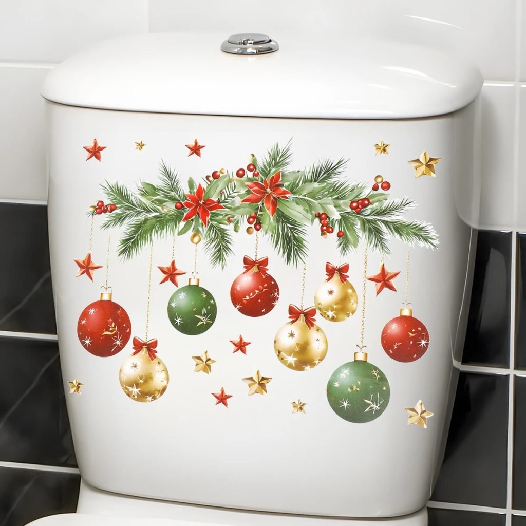 Christmas Snowman Toilet Sticker Merry Christmas Party Decoration 2025 Xmas Bathroom Decor Navidad Natal New Year Gift 2026