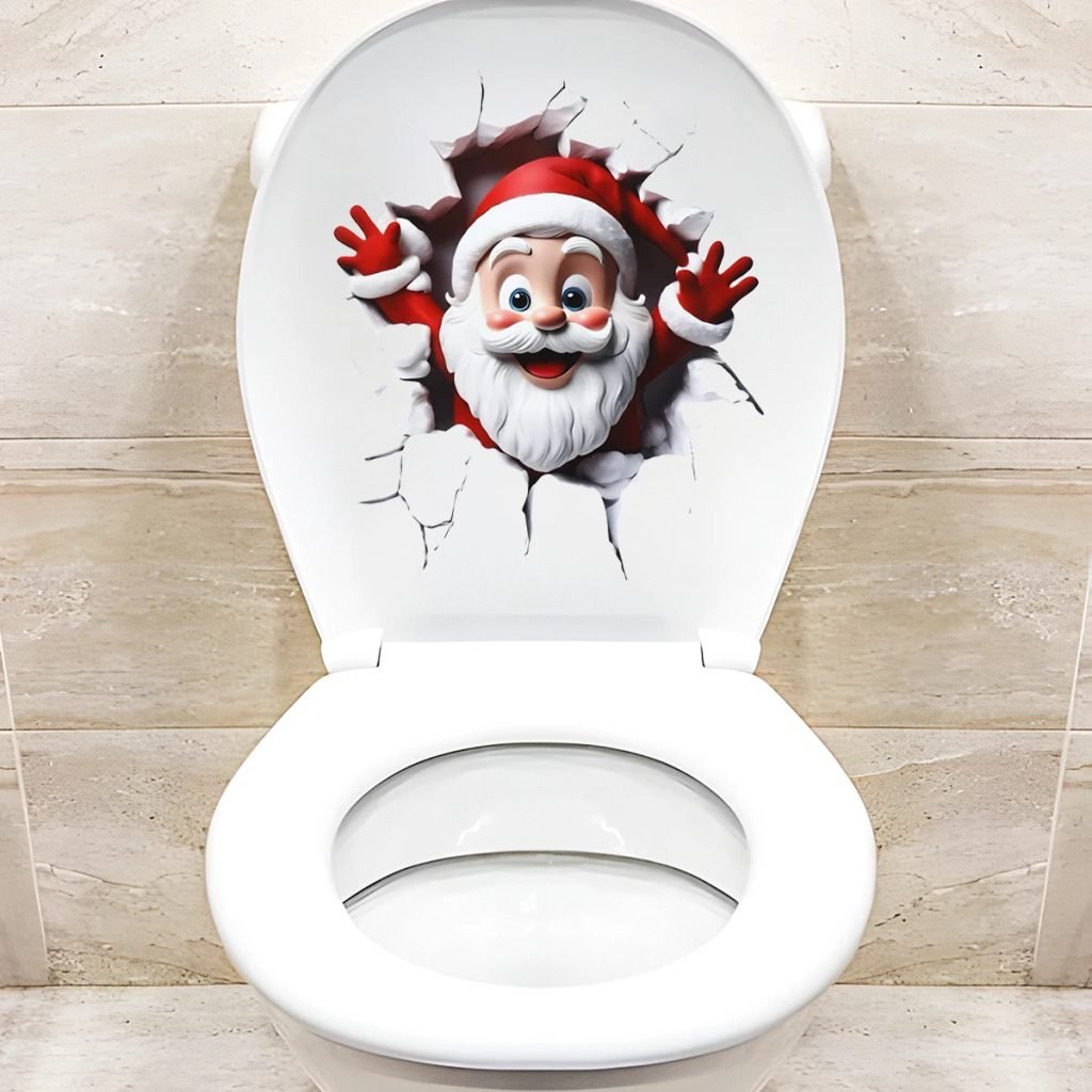 Christmas Snowman Toilet Sticker Merry Christmas Party Decoration 2025 Xmas Bathroom Decor Navidad Natal New Year Gift 2026