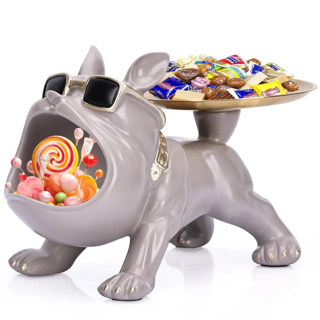 French Bulldog Key Holder Tray – Resin Entryway Decor, Key & Jewelry Organizer, Candy Dish, Gift for Dog Lovers
