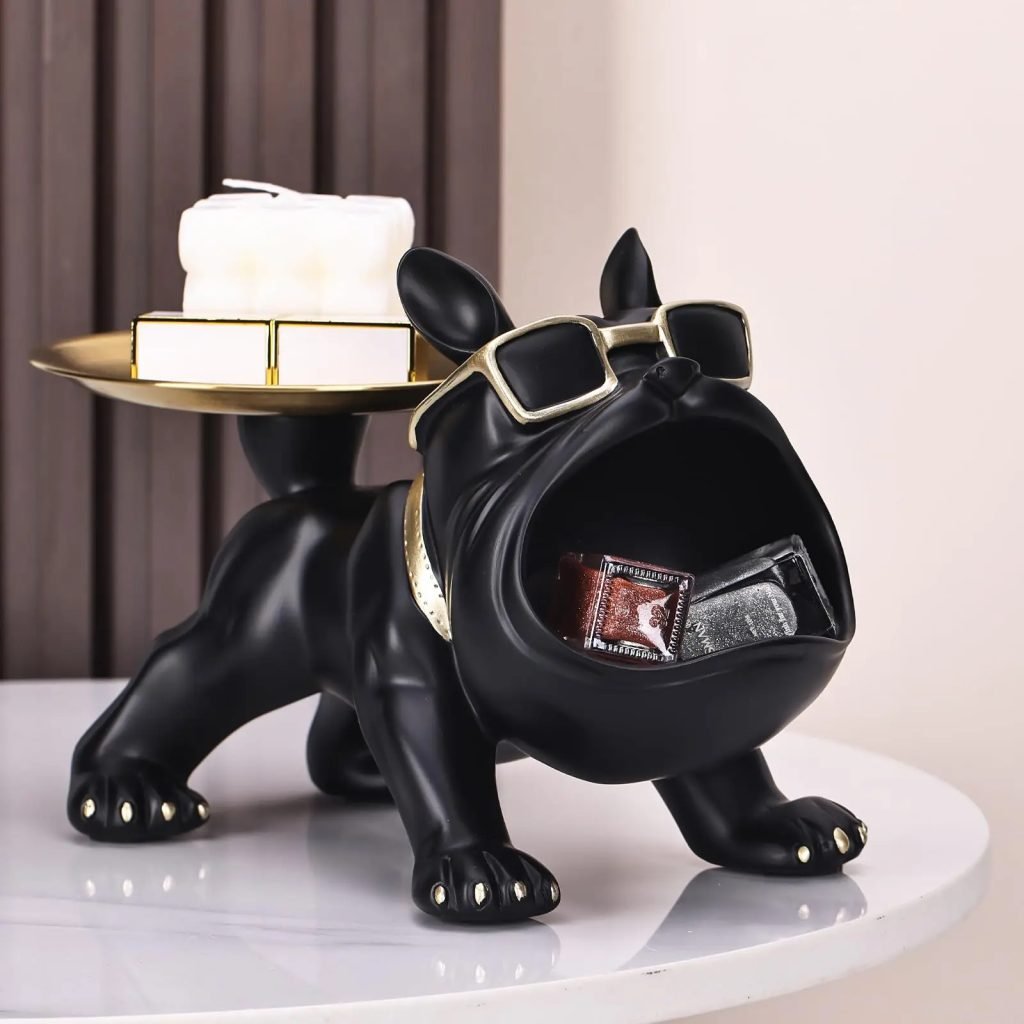 French Bulldog Key Holder Tray – Resin Entryway Decor, Key & Jewelry Organizer, Candy Dish, Gift for Dog Lovers