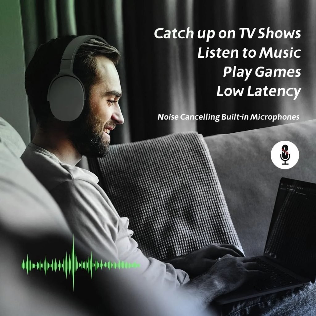 P2961 Bluetooth 5.3 Headphone Over HIFI Stereo Sports Noise Reduction Headset Waterproof Long Battery Life Study Gaming Earphone