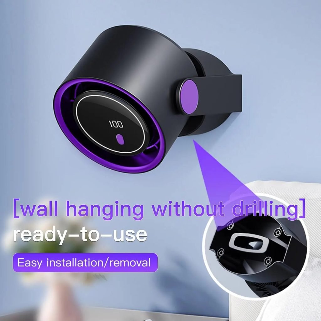 Desktop Smart Electric Fan 100 Wind Speed Settings Usb Charge Digital Display High-speed Circulating Cooling Silent Portable Fan